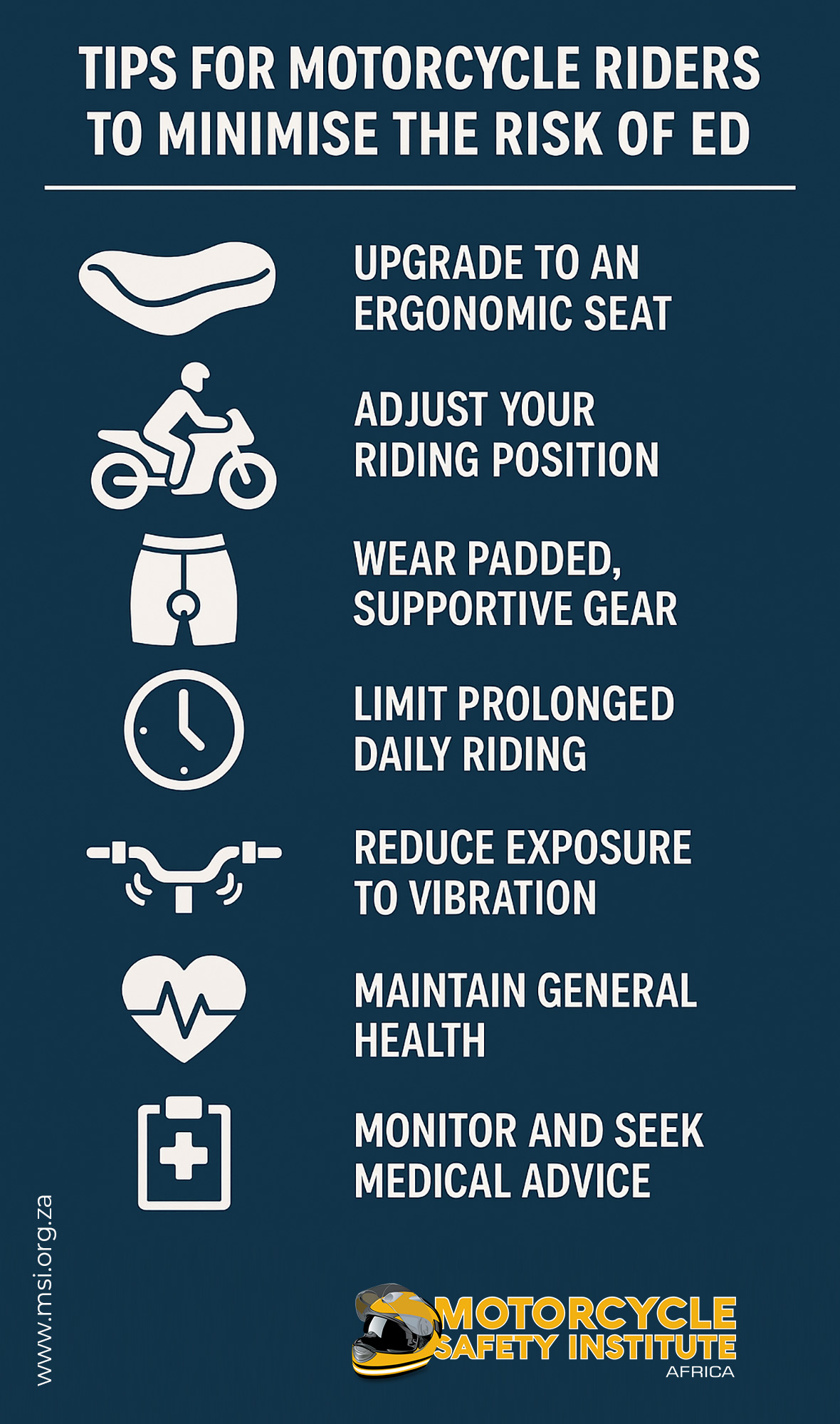 Motorcycle Riding and Erectile Dysfunction - Motorcycle Safety Institute